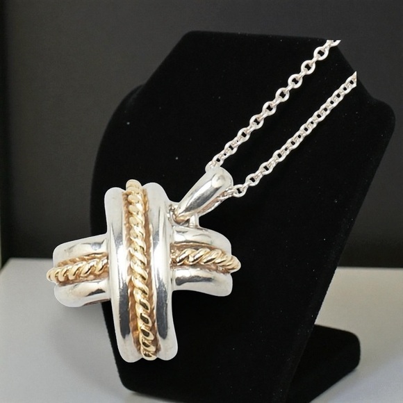 Tiffany & Co. Jewelry - Tiffany & Co Necklace 18k real Gold  and Silver Necklace